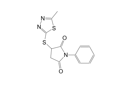 3-[(5-methyl-1,3,4-thiadiazol-2-yl)sulfanyl]-1-phenyl-2,5-pyrrolidinedione