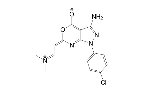 (E)-3-AMINO-1-(PARA-CHLOROPHENYL)-6-(N,N-DIMETHYLIMMONIO)-ETHYLIDENE-4-OXIDOPYRAZOLO-[3,4-D]-[3,1]-OXAZINE