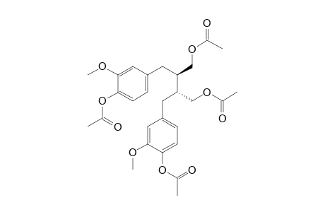 (2R,3R)-2,3-bis(4-acetoxy-3-methoxybenzyl)butane-1,4-diyl diacetate