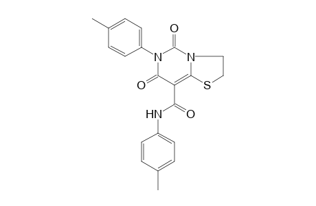 5,7-dioxo-2,3,6,7-tetrahydro-6-p-tolyl-5H-thiazolo[3,2-c]pyrimidine-8-carboxy-p-toluidide