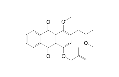 1-Methoxy-2-(2'-methoxypropyl)-4-(2''-methylprop-2''-enyloxy)anthraquinone