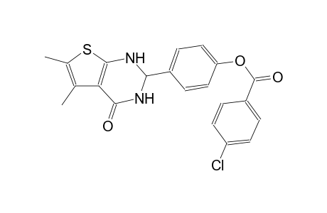 4-(5,6-dimethyl-4-oxo-1,2,3,4-tetrahydrothieno[2,3-d]pyrimidin-2-yl)phenyl 4-chlorobenzoate