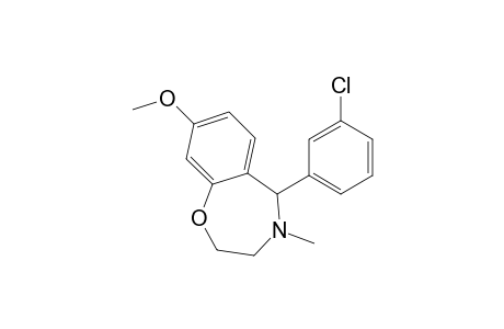 1,4-Benzoxazepine, 5-(3-chlorophenyl)-2,3,4,5-tetrahydro-8-methoxy-4-methyl-