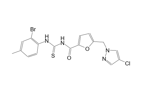 N-(2-bromo-4-methylphenyl)-N'-{5-[(4-chloro-1H-pyrazol-1-yl)methyl]-2-furoyl}thiourea