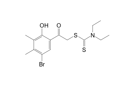 5'-bromo-3',4'-dimethyl-2'-hydroxy-2-mercaptoacetophenone, 2-(diethyldithiocarbamate)