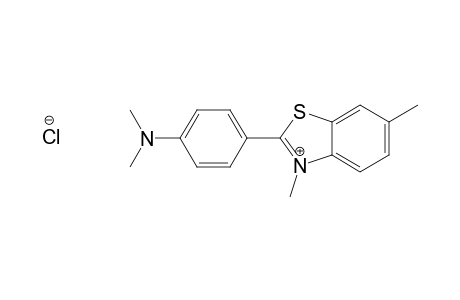 3,6-dimethyl-2-[p-(dimethylamino)phenyl]benzpthiazolium chloride