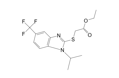 {[1-isopropyl-5-(trifluoromethyl)benzimidazol-2-yl]thio}acetic acid, ethyl ester