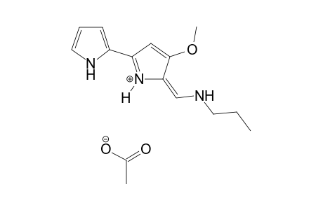 (2Z)-3-METHOXY-2-[(PROPYLAMINO)-METHYLENE]-5-(1H-PYRROL-2'-YL)-2H-PYRROLIUM-ACETATE