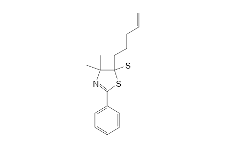 4,5-DIHYDRO-4,4-DIMETHYL-5-(PENT-4-ENYL)-2-PHENYL-1,3-THIAZOL-5-THIOL