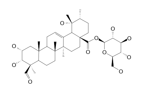 2-ALPHA,3-ALPHA,19-ALPHA-TRIHYDROXY-URS-12-EN-24-FORMYL-28-OIC-ACID-28-O-BETA-D-GLUCOPYRANOSYLESTER