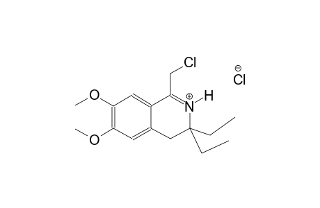 1-(chloromethyl)-3,3-diethyl-6,7-dimethoxy-3,4-dihydroisoquinolinium chloride