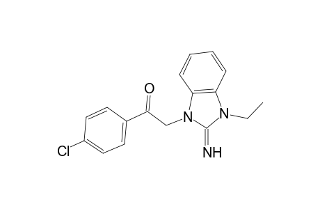 1-(4-Chlorophenyl)-2-(3-ethyl-2-imino-1-benzimidazolyl)ethanone