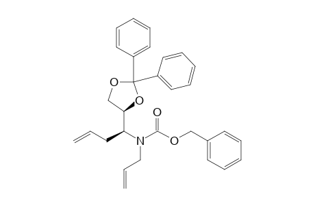 Benzyl (1S*)-N-Allyl-1-{(4S*)-2,2-diphenyl-1,3-dioxolan-4-yl}but-3-enylcarbamate