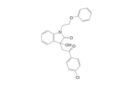 2H-indol-2-one, 3-[2-(4-chlorophenyl)-2-oxoethyl]-1,3-dihydro-3-hydroxy-1-(2-phenoxyethyl)-