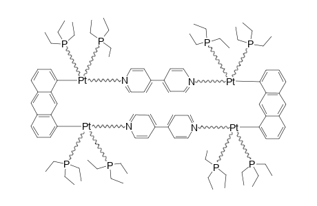 CYCLOBIS-[(1,8-BIS-[TRANS-PT(PET3)2(NO3)]-ANTHRACENE)-(4,4'-DIPYRIDYL)]