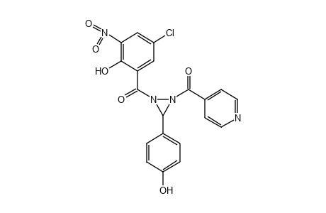 1-(5-chloro-3-nitrosalicyloyl)-3-(p-hydroxyphenyl)-2-isonicotinoyldiaziridine