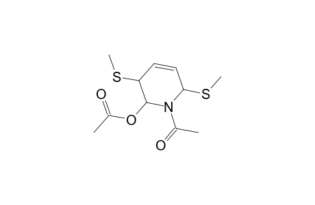 2-Pyridinol, 1-acetyl-1,2,3,6-tetrahydro-3,6-bis(methylthio)-, acetate (ester)