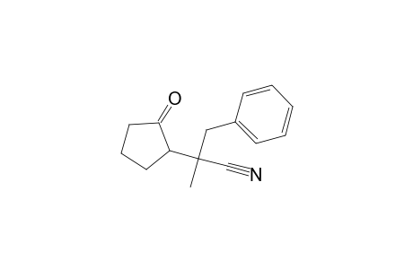 2-(2-ketocyclopentyl)-2-methyl-3-phenyl-propionitrile