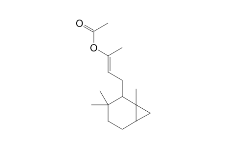 Acetic acid, 1-methyl-3-(1,3,3-trimethyl-bicyclo[4.1.0]hept-2-yl)-propenyl ester