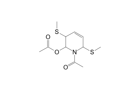 2-Pyridinol, 1-acetyl-1,2,3,6-tetrahydro-3,6-bis(methylthio)-, acetate (ester)