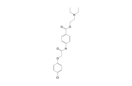 p-[2-(p-chlorophenoxy)acetamido]benzoic acid, 2-(diethylamino)ethyl ester