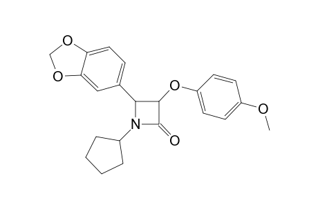 2-Azetidinone, 4-(1,3-benzodioxol-5-yl)-1-cyclopentyl-3-(4-methoxyphenoxy)-