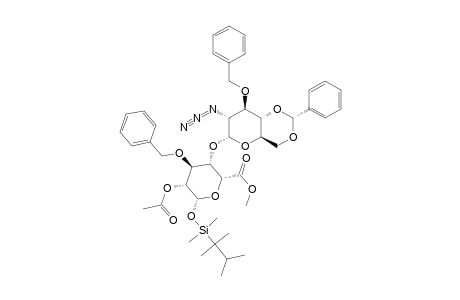 METHYL-DIMETHYLTHEXYLSILYL-2-O-ACETYL-4-O-(2-AZIDO-3-O-BENZYL-4,6-O-BENZYLIDENE-2-DEOXY-ALPHA-D-GLUCOPYRANOSYL)-3-O-BENZYL-BETA-L-IDOPYRANURONATE