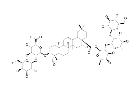 3-O-[BETA-D-GALACTOPYRANOSYL-(1->2)-BETA-D-GLUCURONOPYRANOSYL]-28-O-[BETA-D-GLUCOPYRANOSYL-(1->2)-ALPHA-L-RHAMNOPYRANOSYL-(1->2)-BETA-D-FUCOPYRANOS