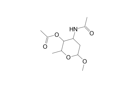 Methyl 4-O-acetyl-3-acetamido-2,3,6-trideoxy-A-L-ribopyranoside