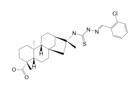 N1-(E)-(2-CHLOROPHENYL)-N4-(ENT-KAUREN-16-BETA-METHYL-19-OIC-ACID)-THIOSEMICARBAZONE