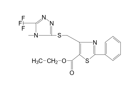 4-{{[4-methyl-5-(trifluoromethyl)-4H-1,2,4-triazol-3-yl]thio}methyl}-2-phenyl-5-thiazolecarboxylic acid, ethyl ester