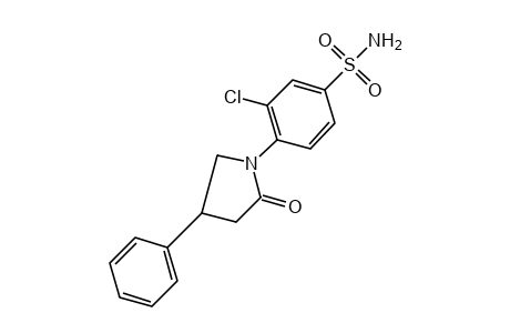 3-chloro-4-(2-oxo-4-phenyl-1-pyrrolidinyl)benzenesulfonamide