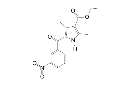 2,4-dimethyl-5-(m-nitrobenzoyl)pyrrole-3-carboxylic acid, ethyl ester