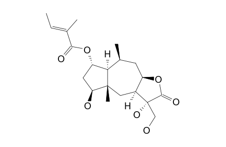 (1-ALPHA-H,7-ALPHA-H,8-ALPHA-H,10-BETA-H)-2-ALPHA-TIGLOYLOXY-4-BETA,11-ALPHA,13-TRIHYDROXY-PSEUDOGUAIAN-8,12-OLIDE