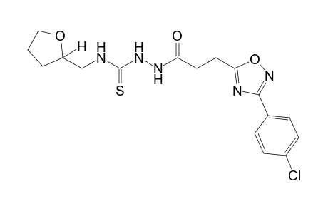 1-{3-[3-(p-chlorophenyl)-1,2,4-oxadiazol-5-yl]propionyl-4-(tetrahydrofurfuryl)-3-thiosemicarbazide