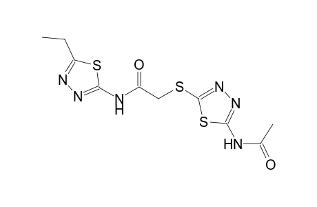 2-{[5-(acetylamino)-1,3,4-thiadiazol-2-yl]sulfanyl}-N-(5-ethyl-1,3,4-thiadiazol-2-yl)acetamide