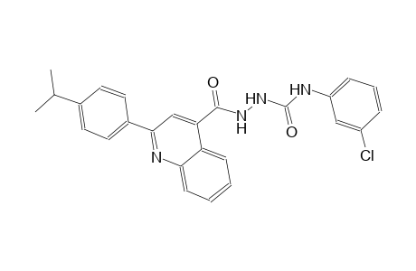 N-(3-chlorophenyl)-2-{[2-(4-isopropylphenyl)-4-quinolinyl]carbonyl}hydrazinecarboxamide