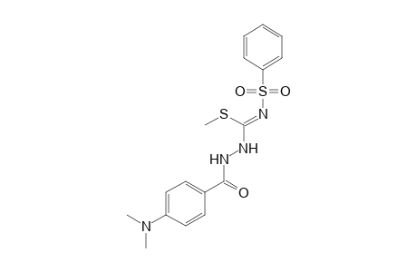 p-(dimethylamino)benzoic acid, 2-[1-(methylthio)-N-(phenylsulfonyl)formimidoyl]hydrazide