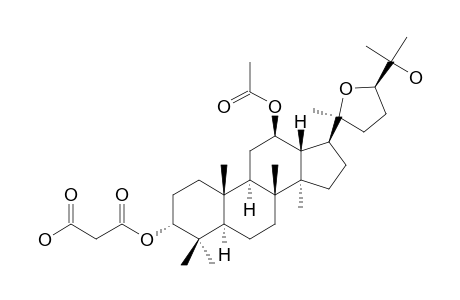 PAPYRIFERIC-ACID;3-ALPHA-O-MALONYL-12-BETA-O-ACETYL-25-HYDROXY-(20S,24R)-EPOXY-DAMMARANE