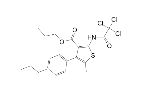 propyl 5-methyl-4-(4-propylphenyl)-2-[(trichloroacetyl)amino]-3-thiophenecarboxylate