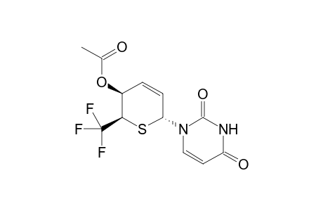 (2RS,3SR,6RS)-3-Acetoxy-6-(2,4-dioxo-3,4-dihydro-2H-pyrimidin-1-yl)-2-trifluoromethyl-3,6-dihydro-2H-thiopyran