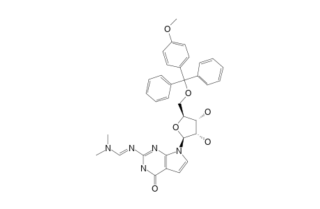 7-[5-O-(4-METHOXYTRITYL)-BETA-D-RIBOFURANOSYL]-2-[[(DIMETHYLAMINO)-METHYLIDENE]-AMINO]-3H-PYRROLO-[2,3-D]-PYRIMIDINE-4(7H)-ONE