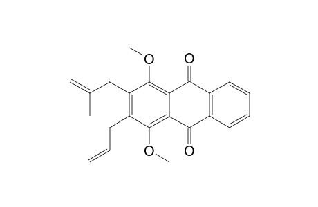 1,4-dimethoxy-2-(2'-methylprop-2'-enyl)-3-(prop-2''-enyl)anthraquinone