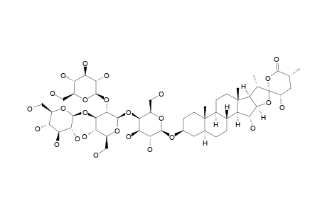 #2;SOLANIGROSIDE_C;(22R,25R)-3-BETA,15-ALPHA,23-ALPHA-TRIHYDROXY-5-ALPHASPIROSTAN-26-ONE-3-O-BETA-D-GLUCOPYRANOSYL-(1->2)-O-[BETA-D-XYLOPYRANOSYL-(1->3)]-O-BET