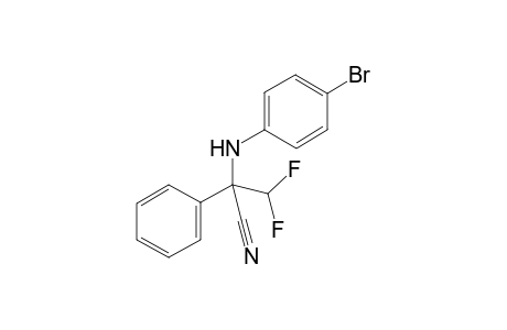 3,3-difluoro-2-(4-bromoanilino)-2-phenylpropanenitrile