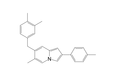 6-Methyl-2-(4-methylphenyl)-7-(3,4-dimethylphenylmethyl)indolizine