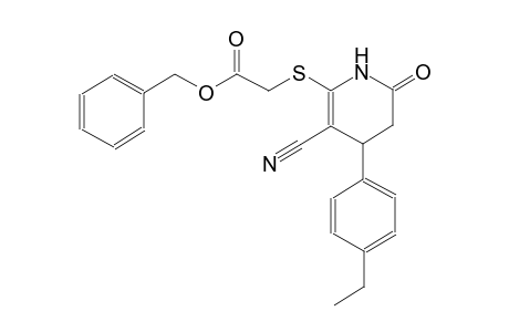 acetic acid, [[3-cyano-4-(4-ethylphenyl)-1,4,5,6-tetrahydro-6-oxo-2-pyridinyl]thio]-, phenylmethyl ester