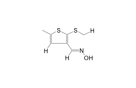 5-methyl-2-(methylsulfanyl)-3-thiophenecarbaldehyde oxime