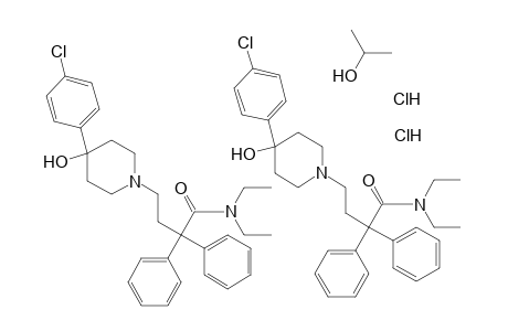 4-(p-chlorophenyl)-N,N-diethyl-alpha,alpha-diphenyl-4-hydroxy-1-piperidinebutyramide, compound with isopropyl alcohol(2:1), monohydrochloride