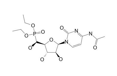 DIETHYL-[1'-((5'R)-HYDROXY-BETA-D-ARABINO-PENTA-1',4'-FURANOSYL)-N(4)-ACETYL-CYTOSYL]-5'-PHOSPHONATE